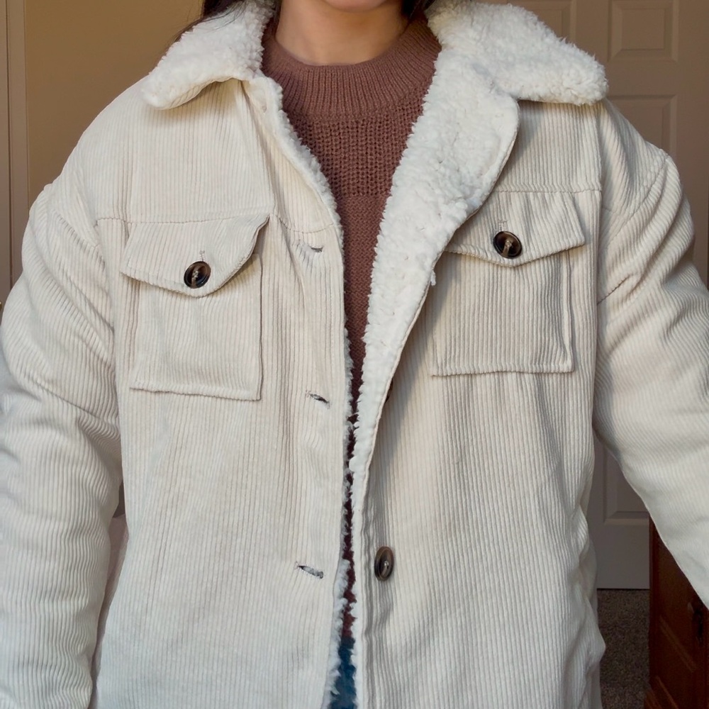 NWT Sherpa Fleece Lined Coat Jacket- FIRM on price